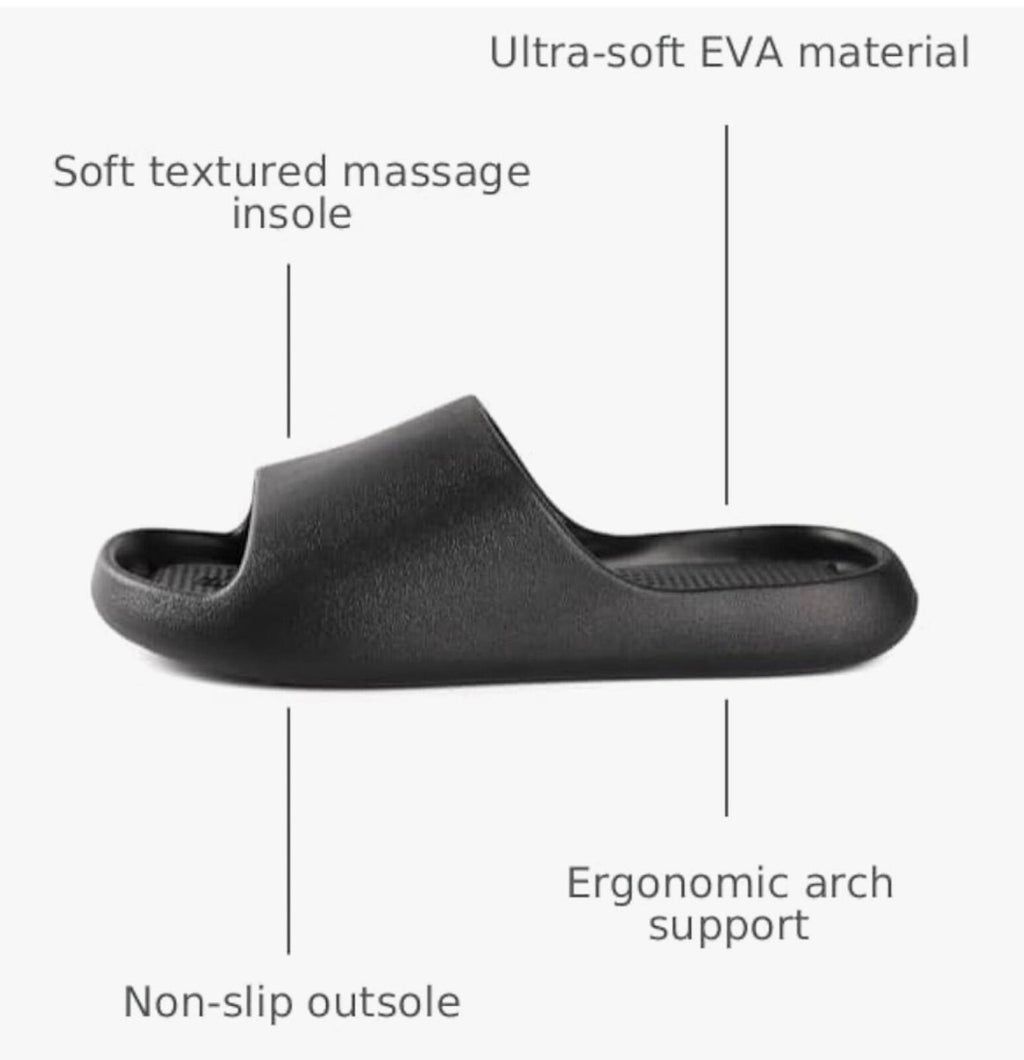 CloudStep DrainFlow Slides – Quick Dry Comfort Shower Sandals
