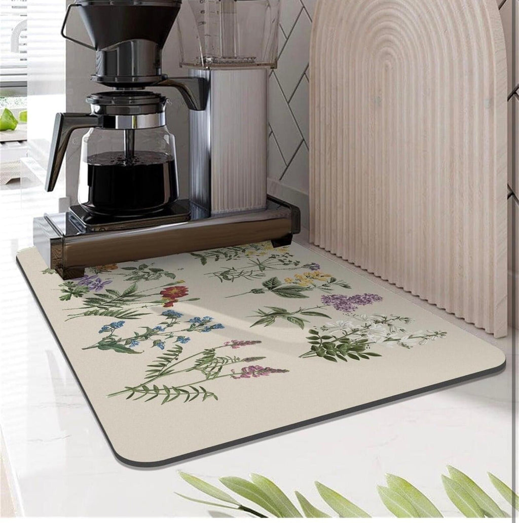 LOKHOM Spring Bloom Dish Drying Mat – Super Absorbent