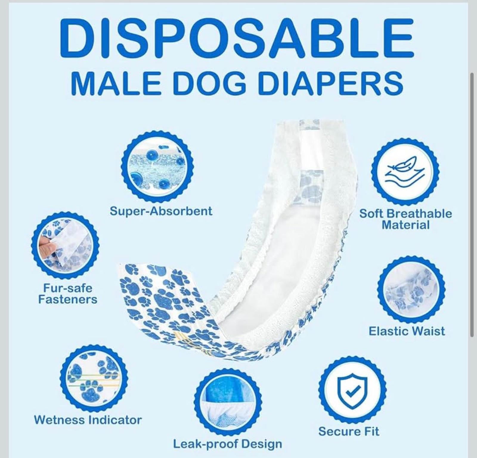 Dono Male Dog Diapers — Medium, 10 Count