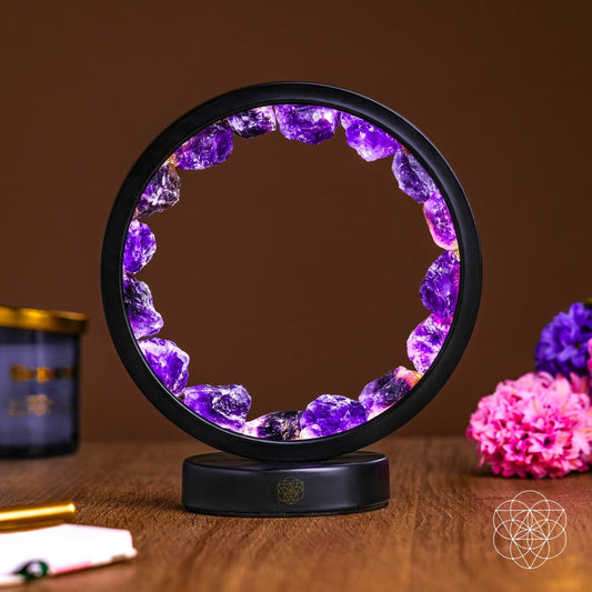 Conscious Items I Am At Peace Amethyst Lamp
