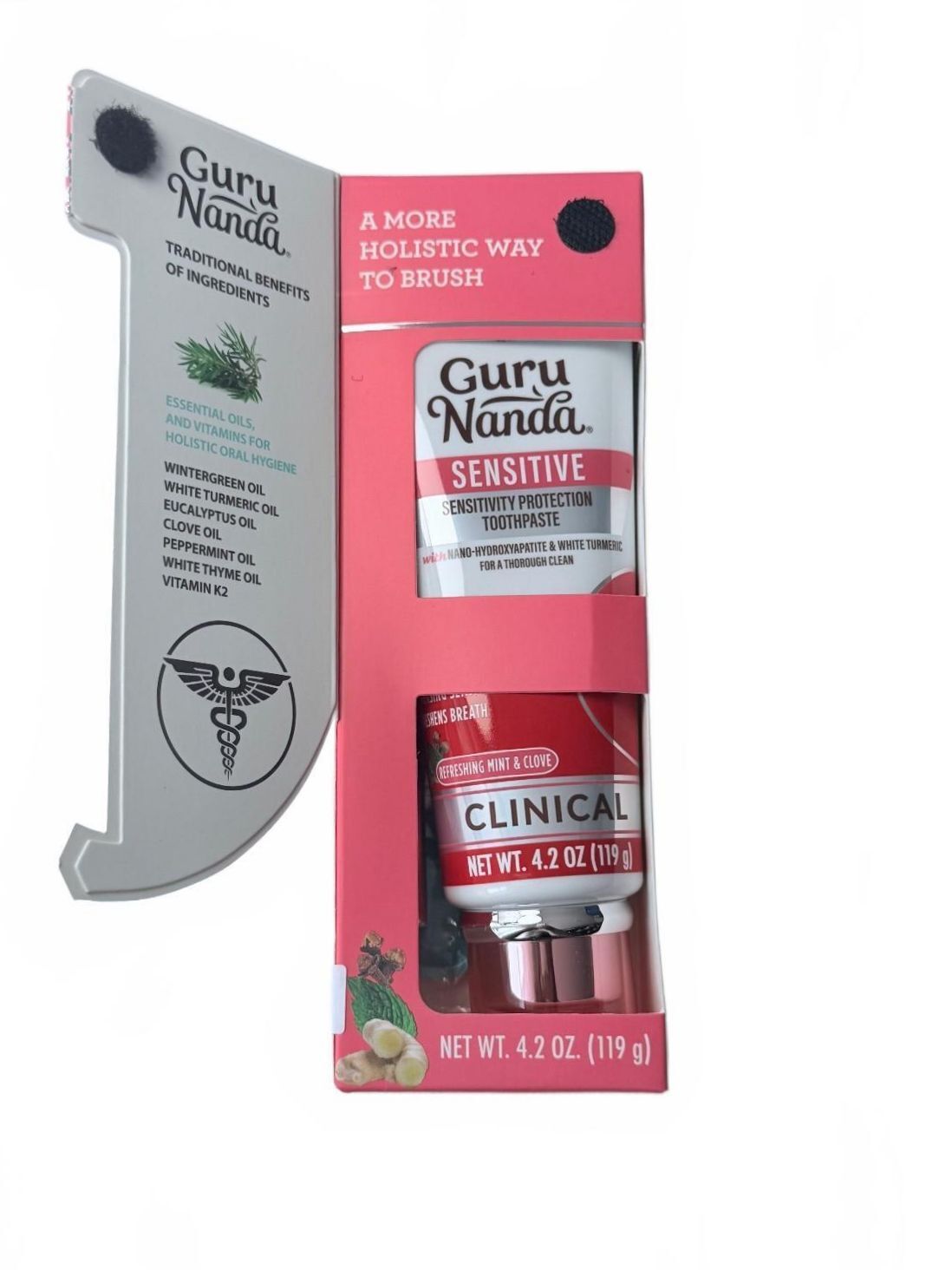 GuruNanda Sensitive Fluoride Free Toothpaste with Nano Hydroxyapatite, 4.2 oz
