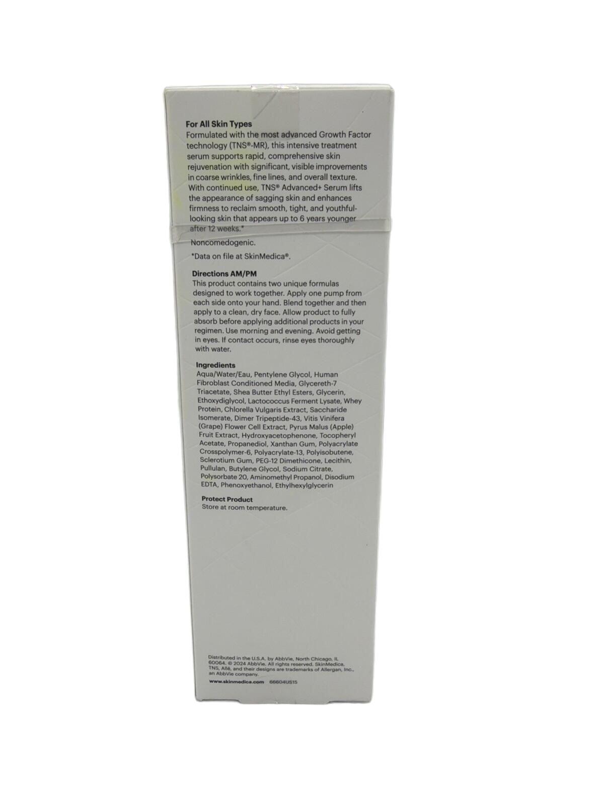 SkinMedica TNS Advanced+ Serum 1oz 30ml | Anti-Aging, New & Sealed