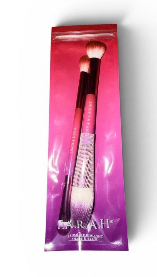 F.A.R.A.H dual ended makeup brush duo with vegan bristles