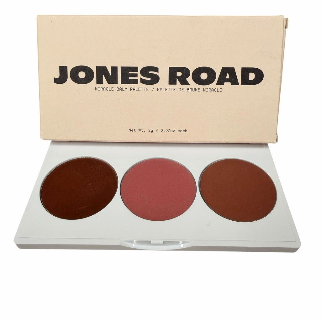 Run Don't Walk Finds Jones Road Miracle Balm Palette in Party shade featuring three buildable, dewy makeup balms.
